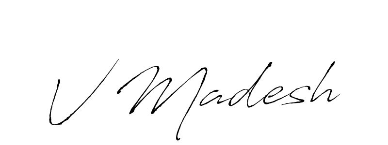 Also You can easily find your signature by using the search form. We will create V Madesh name handwritten signature images for you free of cost using Antro_Vectra sign style. V Madesh signature style 6 images and pictures png