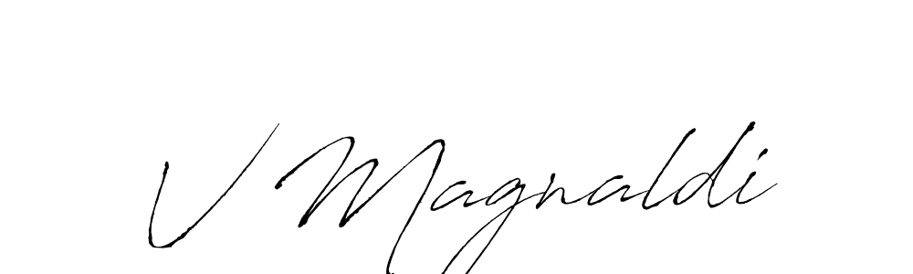 Design your own signature with our free online signature maker. With this signature software, you can create a handwritten (Antro_Vectra) signature for name V Magnaldi. V Magnaldi signature style 6 images and pictures png