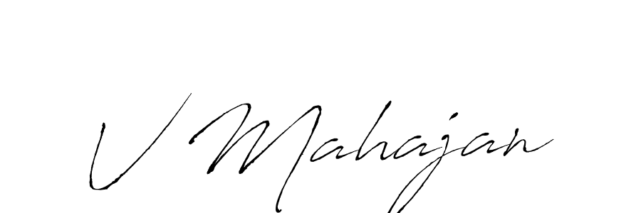 Antro_Vectra is a professional signature style that is perfect for those who want to add a touch of class to their signature. It is also a great choice for those who want to make their signature more unique. Get V Mahajan name to fancy signature for free. V Mahajan signature style 6 images and pictures png