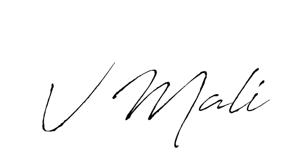Similarly Antro_Vectra is the best handwritten signature design. Signature creator online .You can use it as an online autograph creator for name V Mali. V Mali signature style 6 images and pictures png