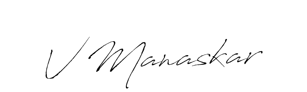 Antro_Vectra is a professional signature style that is perfect for those who want to add a touch of class to their signature. It is also a great choice for those who want to make their signature more unique. Get V Manaskar name to fancy signature for free. V Manaskar signature style 6 images and pictures png