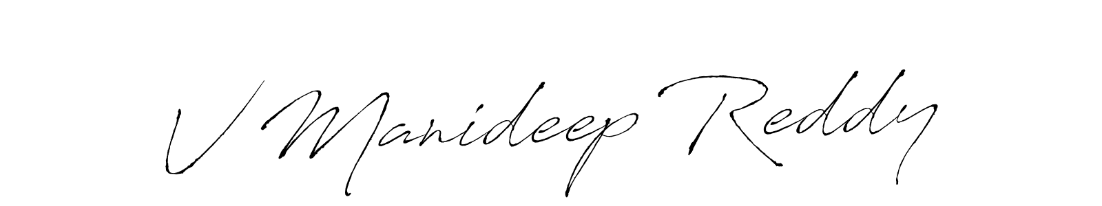 How to make V Manideep Reddy signature? Antro_Vectra is a professional autograph style. Create handwritten signature for V Manideep Reddy name. V Manideep Reddy signature style 6 images and pictures png