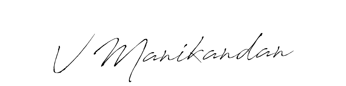 Also we have V Manikandan name is the best signature style. Create professional handwritten signature collection using Antro_Vectra autograph style. V Manikandan signature style 6 images and pictures png