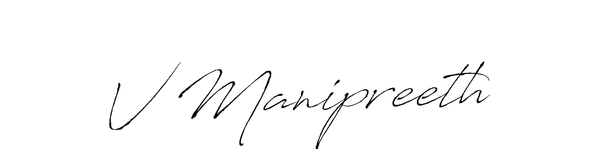 Make a beautiful signature design for name V Manipreeth. Use this online signature maker to create a handwritten signature for free. V Manipreeth signature style 6 images and pictures png