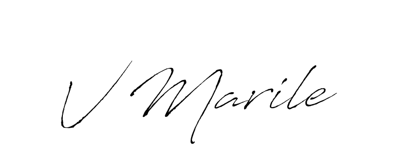 V Marile stylish signature style. Best Handwritten Sign (Antro_Vectra) for my name. Handwritten Signature Collection Ideas for my name V Marile. V Marile signature style 6 images and pictures png