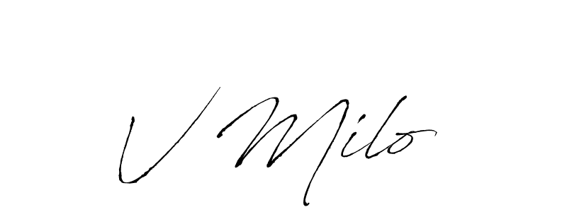 How to Draw V Miloš signature style? Antro_Vectra is a latest design signature styles for name V Miloš. V Miloš signature style 6 images and pictures png