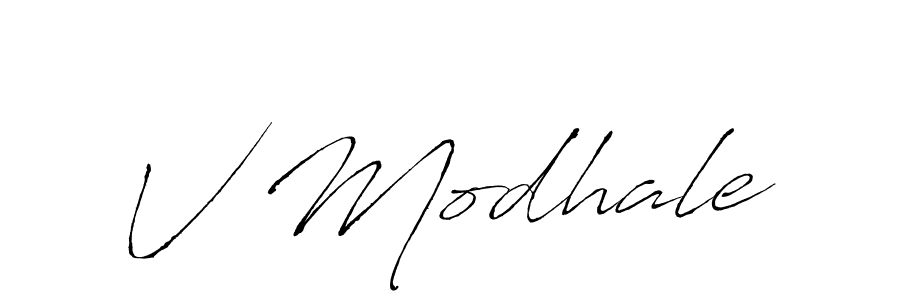 How to make V Modhale signature? Antro_Vectra is a professional autograph style. Create handwritten signature for V Modhale name. V Modhale signature style 6 images and pictures png