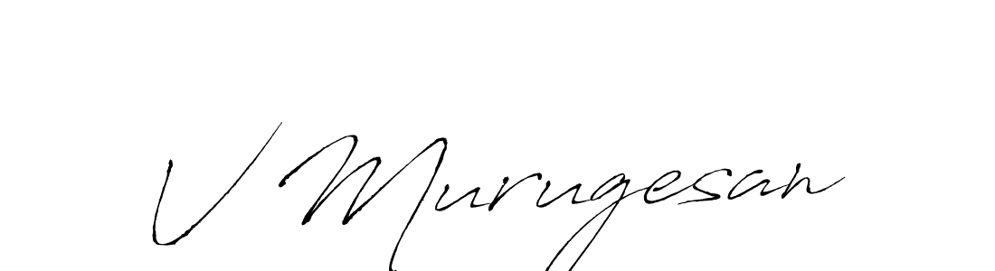 V Murugesan stylish signature style. Best Handwritten Sign (Antro_Vectra) for my name. Handwritten Signature Collection Ideas for my name V Murugesan. V Murugesan signature style 6 images and pictures png