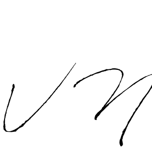 Create a beautiful signature design for name V N. With this signature (Antro_Vectra) fonts, you can make a handwritten signature for free. V N signature style 6 images and pictures png