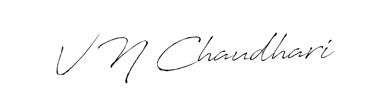 Make a beautiful signature design for name V N Chaudhari. With this signature (Antro_Vectra) style, you can create a handwritten signature for free. V N Chaudhari signature style 6 images and pictures png