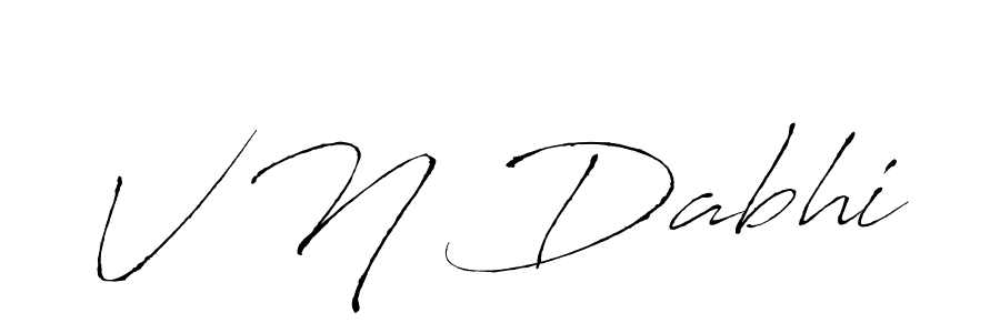 Make a beautiful signature design for name V N Dabhi. With this signature (Antro_Vectra) style, you can create a handwritten signature for free. V N Dabhi signature style 6 images and pictures png