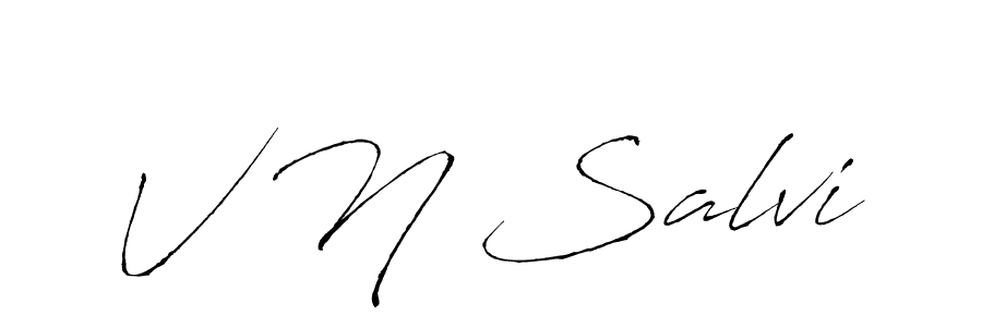 How to make V N Salvi signature? Antro_Vectra is a professional autograph style. Create handwritten signature for V N Salvi name. V N Salvi signature style 6 images and pictures png