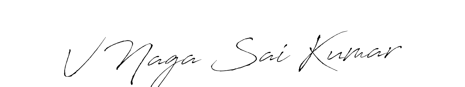 Create a beautiful signature design for name V Naga Sai Kumar. With this signature (Antro_Vectra) fonts, you can make a handwritten signature for free. V Naga Sai Kumar signature style 6 images and pictures png