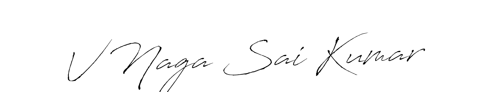 Make a beautiful signature design for name V Naga Sai Kumar. With this signature (Antro_Vectra) style, you can create a handwritten signature for free. V Naga Sai Kumar signature style 6 images and pictures png