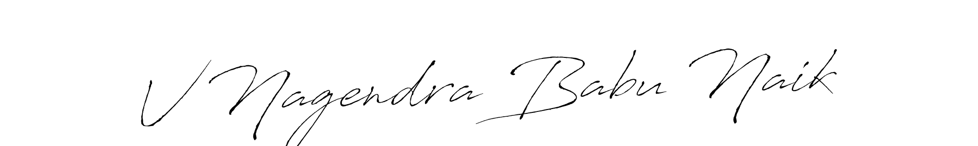 How to make V Nagendra Babu Naik signature? Antro_Vectra is a professional autograph style. Create handwritten signature for V Nagendra Babu Naik name. V Nagendra Babu Naik signature style 6 images and pictures png