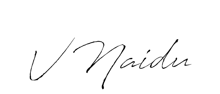 You should practise on your own different ways (Antro_Vectra) to write your name (V Naidu) in signature. don't let someone else do it for you. V Naidu signature style 6 images and pictures png