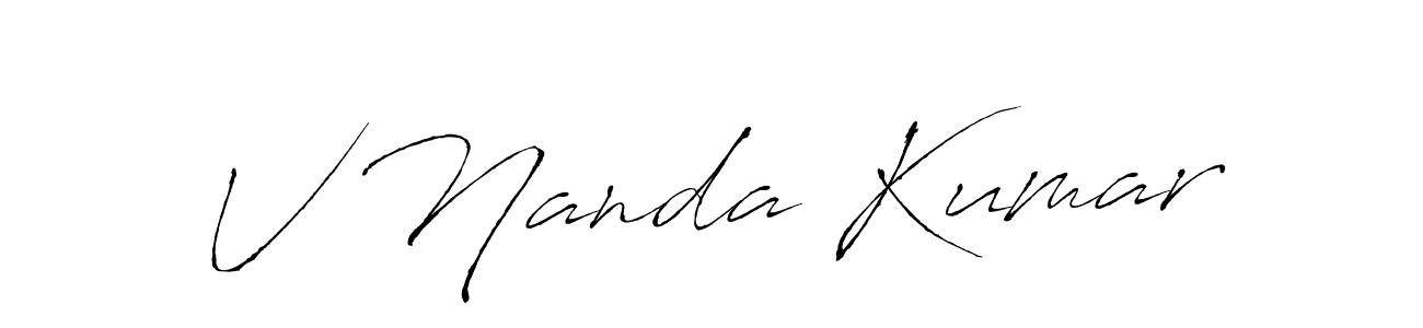 Similarly Antro_Vectra is the best handwritten signature design. Signature creator online .You can use it as an online autograph creator for name V Nanda Kumar. V Nanda Kumar signature style 6 images and pictures png