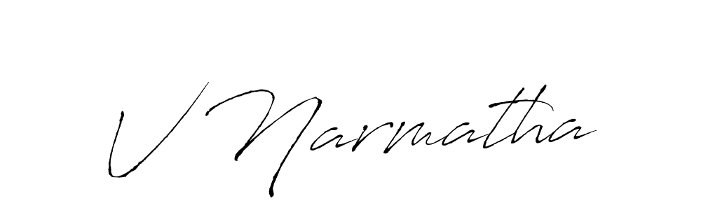 V Narmatha stylish signature style. Best Handwritten Sign (Antro_Vectra) for my name. Handwritten Signature Collection Ideas for my name V Narmatha. V Narmatha signature style 6 images and pictures png