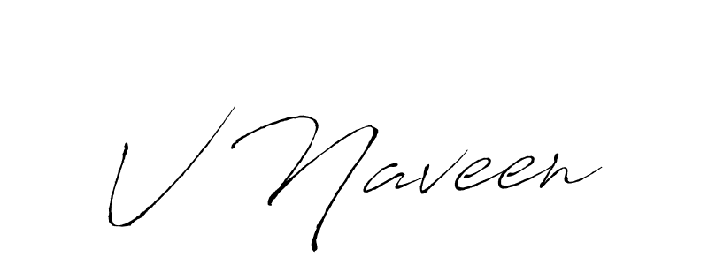 The best way (Antro_Vectra) to make a short signature is to pick only two or three words in your name. The name V Naveen include a total of six letters. For converting this name. V Naveen signature style 6 images and pictures png