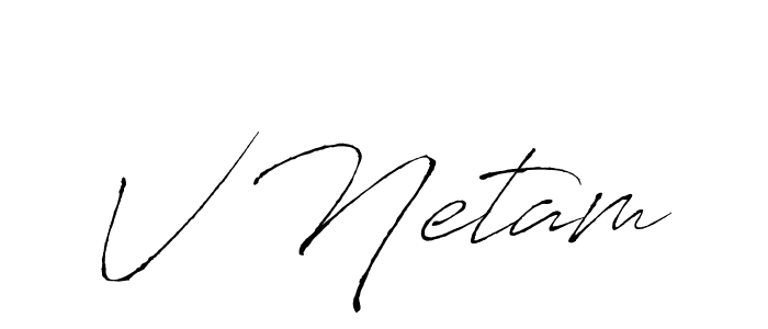 Make a beautiful signature design for name V Netam. With this signature (Antro_Vectra) style, you can create a handwritten signature for free. V Netam signature style 6 images and pictures png