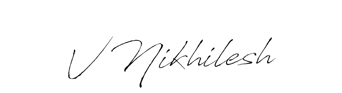 See photos of V Nikhilesh official signature by Spectra . Check more albums & portfolios. Read reviews & check more about Antro_Vectra font. V Nikhilesh signature style 6 images and pictures png