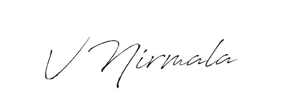 Here are the top 10 professional signature styles for the name V Nirmala. These are the best autograph styles you can use for your name. V Nirmala signature style 6 images and pictures png