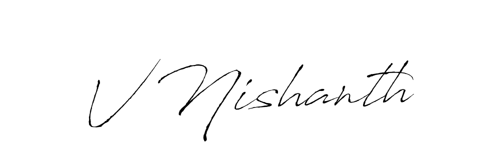 Best and Professional Signature Style for V Nishanth. Antro_Vectra Best Signature Style Collection. V Nishanth signature style 6 images and pictures png