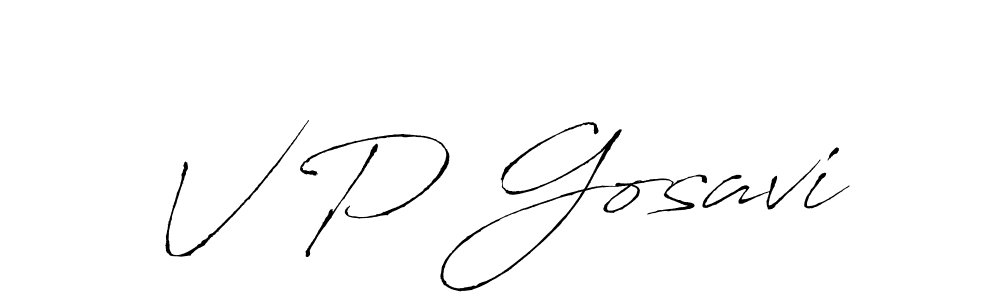 Design your own signature with our free online signature maker. With this signature software, you can create a handwritten (Antro_Vectra) signature for name V P Gosavi. V P Gosavi signature style 6 images and pictures png