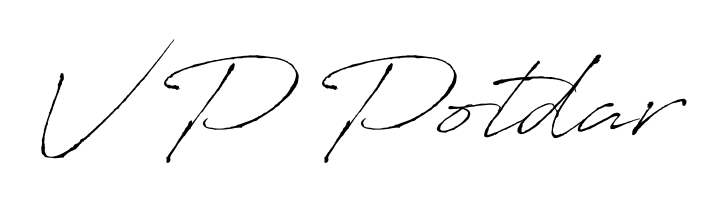 Give your name V P Potdar an exquisite flair with the Antro_Vectra script font. Ideal for contracts, resumes, and formal letterheads. V P Potdar signature style 6 images and pictures png