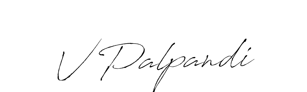 The best way (Antro_Vectra) to make a short signature is to pick only two or three words in your name. The name V Palpandi include a total of six letters. For converting this name. V Palpandi signature style 6 images and pictures png