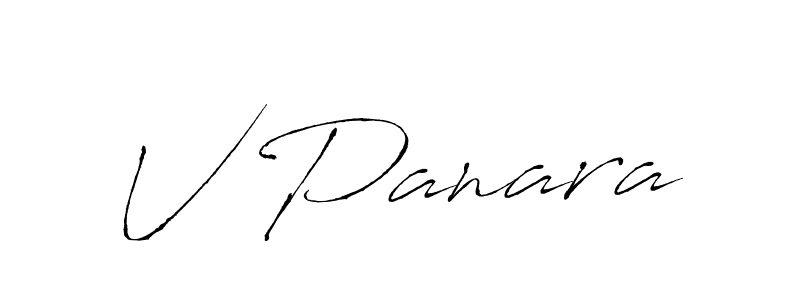 Make a beautiful signature design for name V Panara. With this signature (Antro_Vectra) style, you can create a handwritten signature for free. V Panara signature style 6 images and pictures png