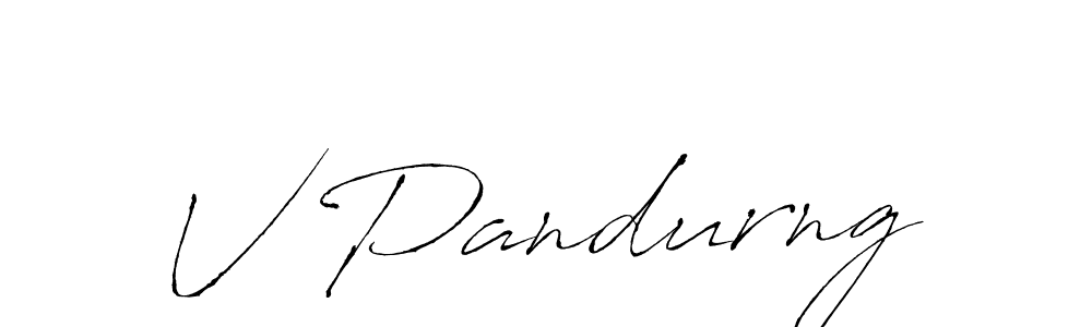 Create a beautiful signature design for name V Pandurng. With this signature (Antro_Vectra) fonts, you can make a handwritten signature for free. V Pandurng signature style 6 images and pictures png