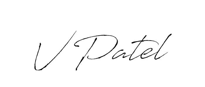 Also You can easily find your signature by using the search form. We will create V Patel name handwritten signature images for you free of cost using Antro_Vectra sign style. V Patel signature style 6 images and pictures png