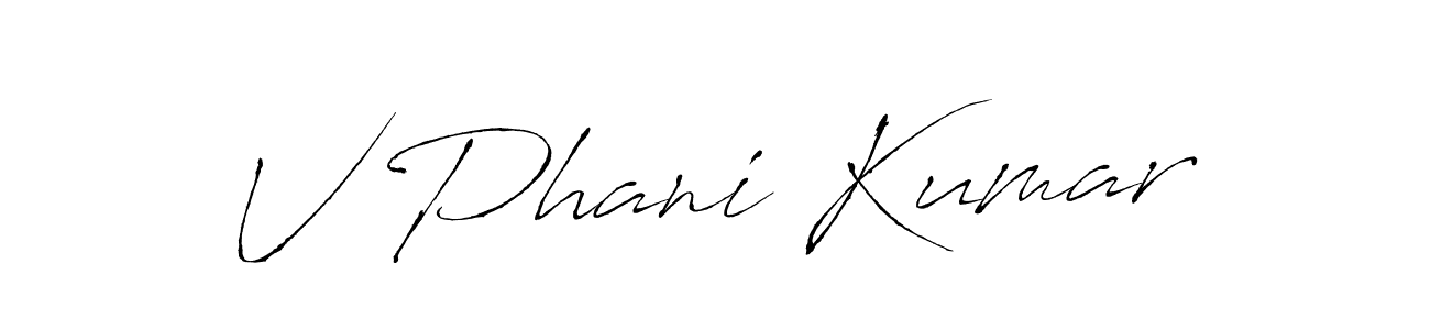 Design your own signature with our free online signature maker. With this signature software, you can create a handwritten (Antro_Vectra) signature for name V Phani Kumar. V Phani Kumar signature style 6 images and pictures png