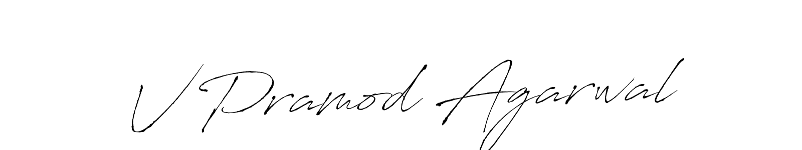 Make a beautiful signature design for name V Pramod Agarwal. With this signature (Antro_Vectra) style, you can create a handwritten signature for free. V Pramod Agarwal signature style 6 images and pictures png