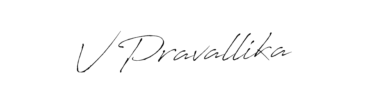 How to make V Pravallika signature? Antro_Vectra is a professional autograph style. Create handwritten signature for V Pravallika name. V Pravallika signature style 6 images and pictures png