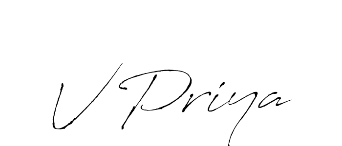 The best way (Antro_Vectra) to make a short signature is to pick only two or three words in your name. The name V Priya include a total of six letters. For converting this name. V Priya signature style 6 images and pictures png