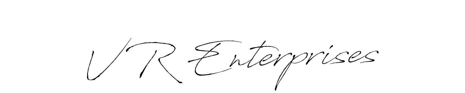 Also we have V R Enterprises name is the best signature style. Create professional handwritten signature collection using Antro_Vectra autograph style. V R Enterprises signature style 6 images and pictures png