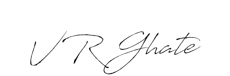 V R Ghate stylish signature style. Best Handwritten Sign (Antro_Vectra) for my name. Handwritten Signature Collection Ideas for my name V R Ghate. V R Ghate signature style 6 images and pictures png