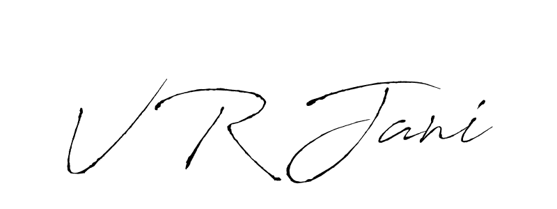 You should practise on your own different ways (Antro_Vectra) to write your name (V R Jani) in signature. don't let someone else do it for you. V R Jani signature style 6 images and pictures png