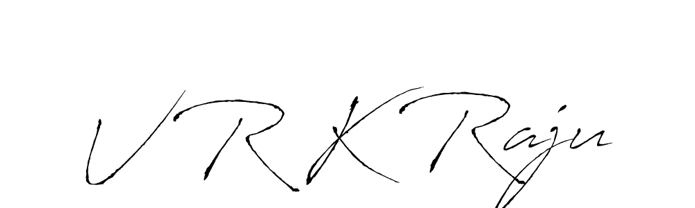 Antro_Vectra is a professional signature style that is perfect for those who want to add a touch of class to their signature. It is also a great choice for those who want to make their signature more unique. Get V R K Raju name to fancy signature for free. V R K Raju signature style 6 images and pictures png