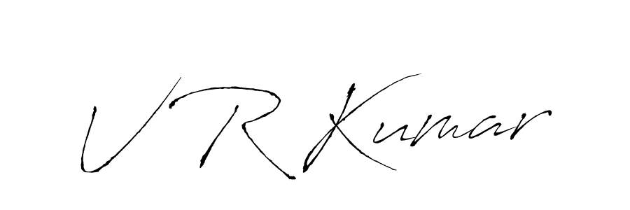 Design your own signature with our free online signature maker. With this signature software, you can create a handwritten (Antro_Vectra) signature for name V R Kumar. V R Kumar signature style 6 images and pictures png