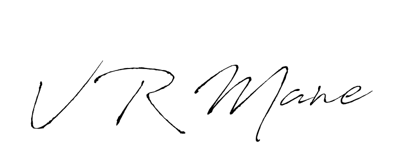 Use a signature maker to create a handwritten signature online. With this signature software, you can design (Antro_Vectra) your own signature for name V R Mane. V R Mane signature style 6 images and pictures png