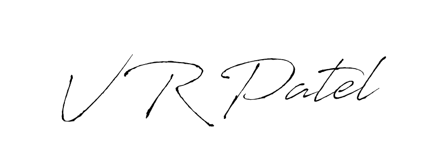 V R Patel stylish signature style. Best Handwritten Sign (Antro_Vectra) for my name. Handwritten Signature Collection Ideas for my name V R Patel. V R Patel signature style 6 images and pictures png