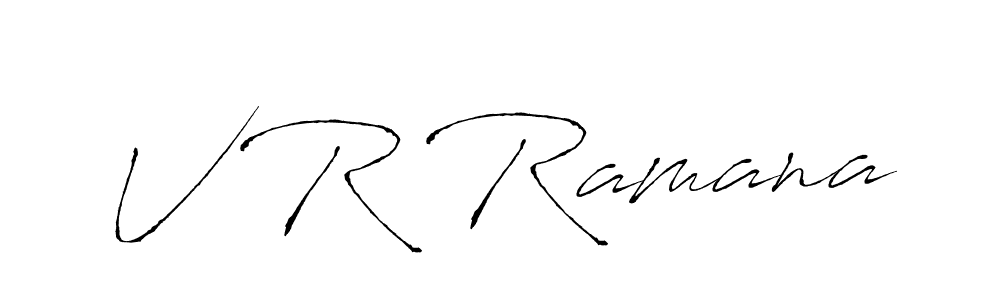 Design your own signature with our free online signature maker. With this signature software, you can create a handwritten (Antro_Vectra) signature for name V R Ramana. V R Ramana signature style 6 images and pictures png