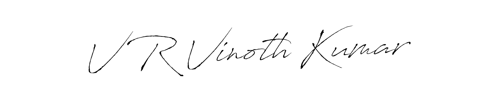 Antro_Vectra is a professional signature style that is perfect for those who want to add a touch of class to their signature. It is also a great choice for those who want to make their signature more unique. Get V R Vinoth Kumar name to fancy signature for free. V R Vinoth Kumar signature style 6 images and pictures png