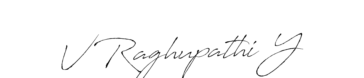 Antro_Vectra is a professional signature style that is perfect for those who want to add a touch of class to their signature. It is also a great choice for those who want to make their signature more unique. Get V Raghupathi Y name to fancy signature for free. V Raghupathi Y signature style 6 images and pictures png