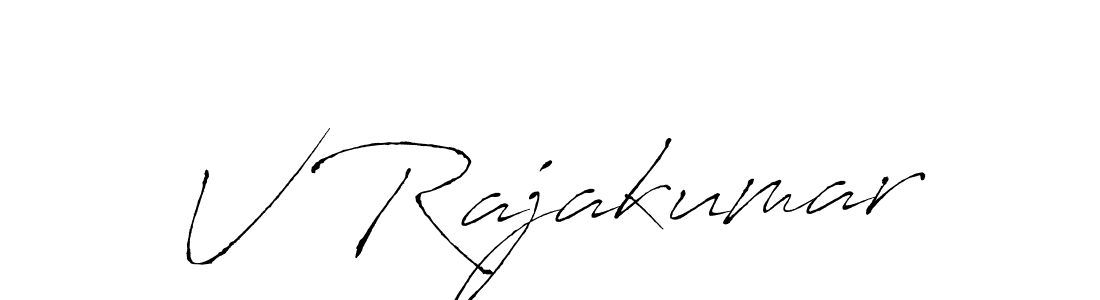 Create a beautiful signature design for name V Rajakumar. With this signature (Antro_Vectra) fonts, you can make a handwritten signature for free. V Rajakumar signature style 6 images and pictures png