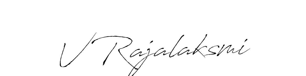 Antro_Vectra is a professional signature style that is perfect for those who want to add a touch of class to their signature. It is also a great choice for those who want to make their signature more unique. Get V Rajalaksmi name to fancy signature for free. V Rajalaksmi signature style 6 images and pictures png