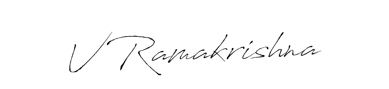 How to make V Ramakrishna signature? Antro_Vectra is a professional autograph style. Create handwritten signature for V Ramakrishna name. V Ramakrishna signature style 6 images and pictures png